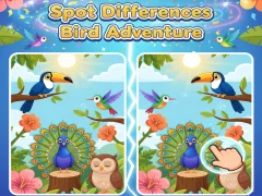 Leikur Spot Differences Bird Adventure á netinu