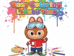 Leikur Easy Coloring Labubu Time á netinu