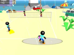 Leikur Stickman Beach Volleyball á netinu