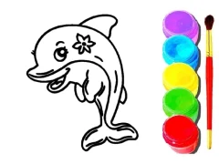 Leikur Dolphin Coloring Book á netinu