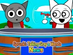 Leikur Sprunki: Talking Gray & Wenda News á netinu