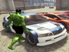 Leikur Chained Car vs Hulk á netinu