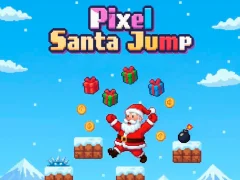 Leikur Pixel Santa Jump á netinu