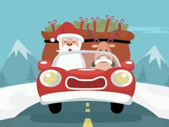 Leikur Santa Giving Presents Jigsaw á netinu