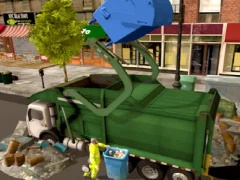 Leikur Town Clean Garbage Truck á netinu