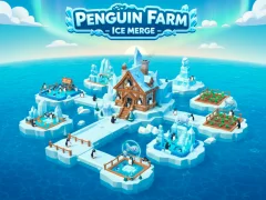 Leikur Penguin Farm - Ice Merge á netinu