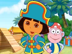 Leikur Dora The explorer Dora's Pirate Boat Treasure Hunt á netinu