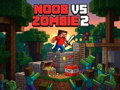 Leikur Noob vs Zombie 2 á netinu