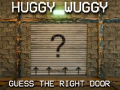 Leikur Huggy Wuggy Guess the right door á netinu