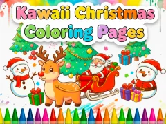 Leikur Kawaii Christmas Coloring Pages á netinu