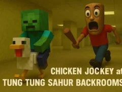 Leikur Chicken Jockey at Tung Tung Sahur Backrooms á netinu