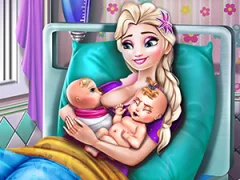 Leikur Ice Queen Twins Birth á netinu