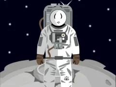 Leikur Stickman in Space á netinu