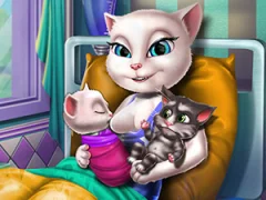 Leikur Angela Twins Birth á netinu