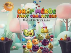 Leikur Drop Merge Fruit Characters á netinu
