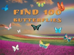 Leikur Find 100 butterflies á netinu