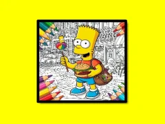 Leikur Back To School Simpsons Coloring Book á netinu