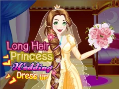 Leikur Long Hair Princess Wedding Dress up á netinu