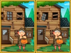 Leikur Spot the differences halloween á netinu