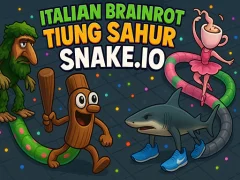 Leikur Italian Brainrot Tung Sahur Snake.io á netinu