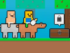 Leikur Baby Noob vs Baby Obby Horse á netinu