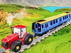 Leikur Chain Tractor Train Towing Game 3D á netinu