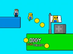 Leikur Obby vs Bacon Rainbow Parkour á netinu
