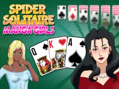 Leikur Spider Solitaire Manga Girls á netinu
