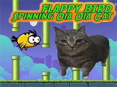 Leikur Flappy Bird Spinning oia oia Cat á netinu