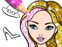 Leikur Fashion Coloring Book Glitter á netinu