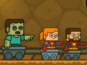 Leikur 2 leikmaður blockminer flýja  á netinu