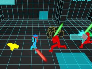 Leikur Stickman Neon Sword Fighting á netinu