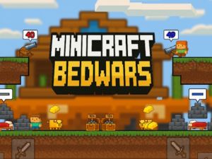 Leikur Minecraft Bedwars á netinu