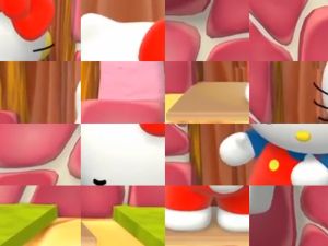 Leikur Hello Kitty Video Puzzle á netinu