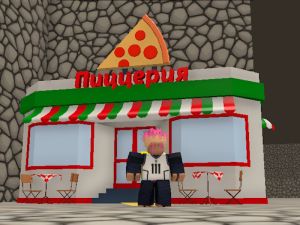 Leikur Obby Pizza afhending á netinu