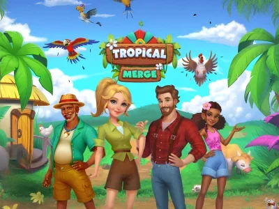 Leikur Tropical Merge á netinu