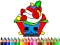 Leikur Back To School: Cake Coloring Book á netinu