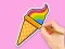 Leikur Coloring Book: Rainbow Ice Cream á netinu