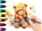 Leikur Coloring Book: Autumn Bear á netinu