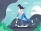 Leikur Electric scooter rides jigsaw á netinu