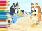 Leikur Coloring Book: Bluey On The Beach á netinu