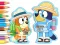 Leikur Coloring Book: Bluey Camping á netinu