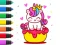 Leikur Coloring Book: Unicorn Cupcake á netinu