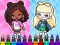 Leikur Coloring Book: Aha World Sporty Girl á netinu