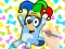 Leikur Coloring Book: Clown Bluey á netinu