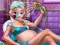 Leikur Pregnant Ice Queen Bath Care á netinu