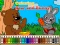 Leikur Coloring book: Bear and rabbit á netinu