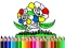 Leikur Back to School: Flowers Coloring á netinu