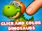 Leikur Click And Colors Dinosaurs á netinu