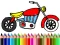 Leikur Back To School: Motorbike Coloring á netinu